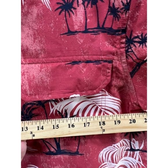 Chaps Button Up Shirt Adult Extra Large Red Tropical Short Sleeve Casual Mens.‎ - Picture 6 of 9